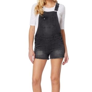 NWT Vintage Utility Denim Shortalls Women Junior Jean Short Overalls Size M